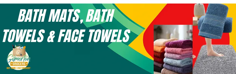 Bath mats, bath towels and face towels