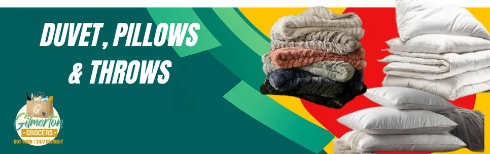 Duvet, pillows and Throws