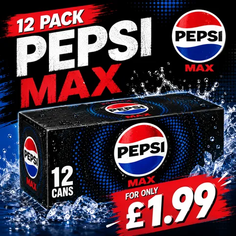 12 pack Pepsi Max - £1.99