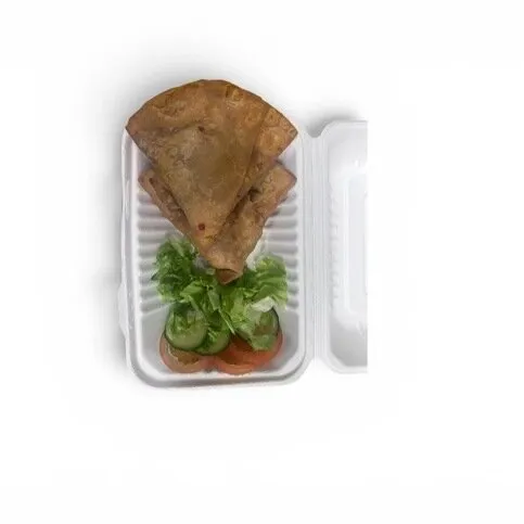 2 Hot Chicken samosa with side salad