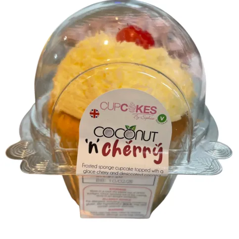 Coconut n cherry cup cake 
