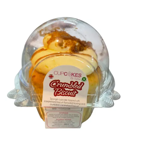 Crumbled biscuit cup cake 