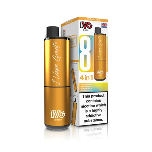IVG 2400 Rechargeable vape kit  box of 5 Pineapple Ice