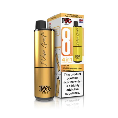 IVG 2400 Rechargeable vape kit  box of 5 Summer Edition