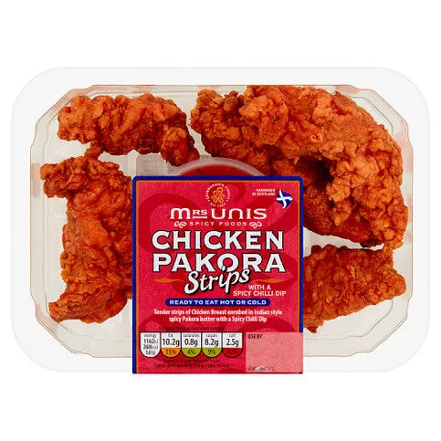 Mrs Unis Spicy Foods Chicken Pakora Strips 320g