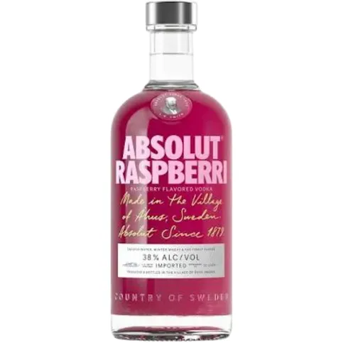 Absolut raspberri flavoured vodka 70 cl