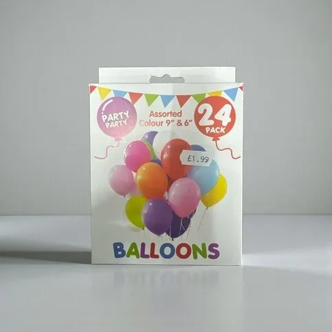 Assorted colour 24pk Balloons