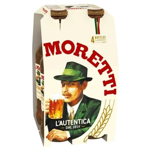 Birra Moretti Lager Beer 4 x 330ml