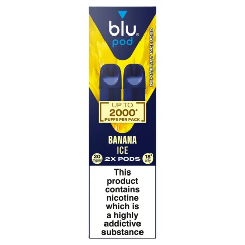 Blu Pod Banana Ice Vape Pods 20mg/ml 2 Pack (pods for vape)