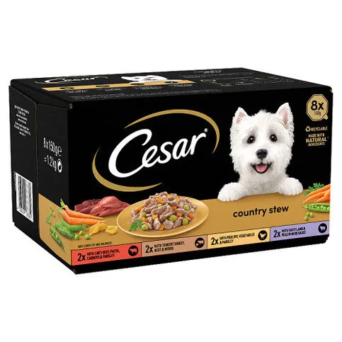 Cesar Country Stew Adult Wet Dog Food Trays Special Selection 8 x 150g