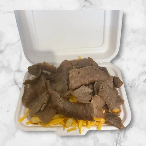 Chips, cheese & doner meat 