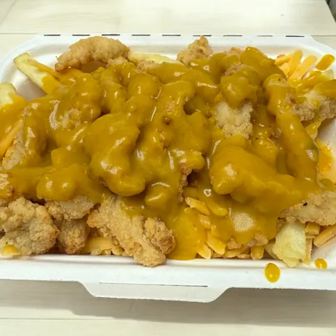Chips & shredded salt n pepper chicken 