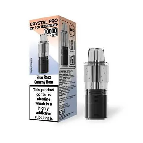 Crystal pro 10k Blue razz gb pod