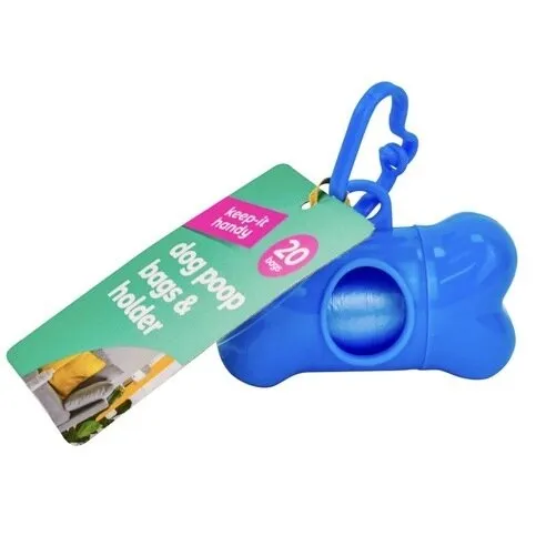Dog Poop bags & Holder 20pk