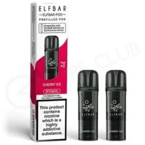 Elf bar cherry ice prefilled x2 pods 600 puffs 
