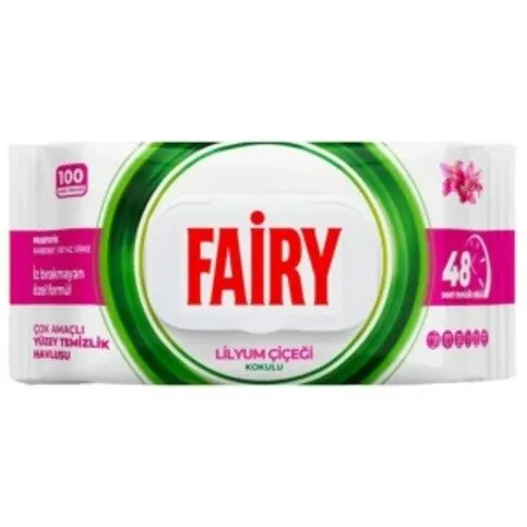 Fairy Multi Surface Wet Wipes Lily Flower 100Pk