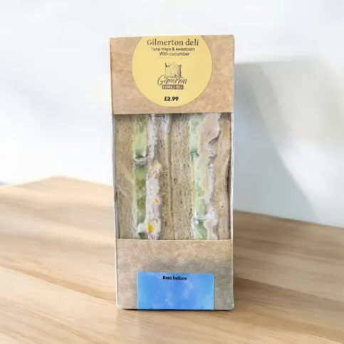 Gilmerton deli tuna mayo, sweetcorn & cucumber sandwich 