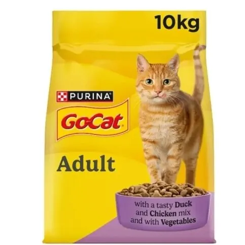 GO-CAT Adult Dry Cat Food Chicken and Duck 10kg 