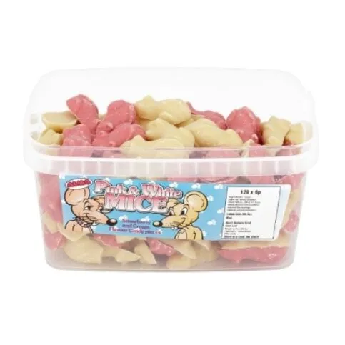 Hannah’s Pink & White Mice  600G [ND]