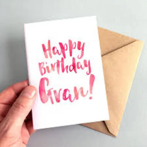 Happy Birthday greetings card for GRAN picture may vary)
