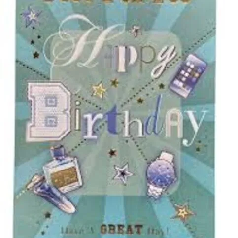 Happy Birthday greetings card for HIM (picture may vary)