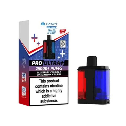 Hayati Pro Ultra Plus 25K Blueberry H'bubba Watermelon H'bubba Refill Pods