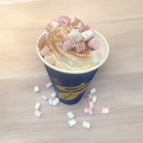 Hot chocolate with marshmallows & cream 
