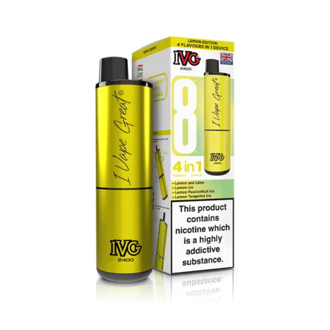 IVG 2400 Rechargeable vape kit  box of 5 Lemon Lime