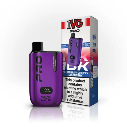 IVG Pro 10K Prefilled 20 mg Vape Kit Blueberry Cherry Raspberry
