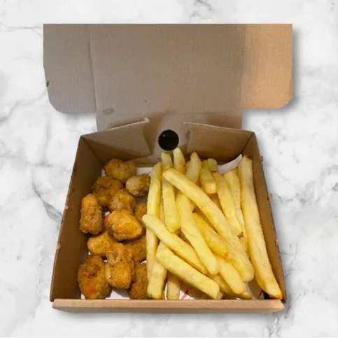 kids meal Southern Fried popcorn chicken, chips &drink 