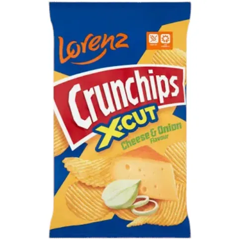 Lorenz crunchips X cut cheese & onion flavour 75 g