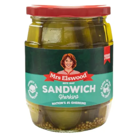 Mrs elswood sandwich gherkins 540 g