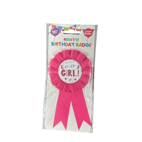 Party Party Rosette Birthday Badge