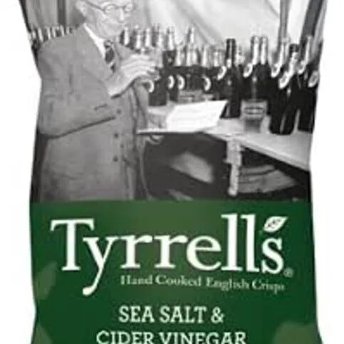 Reduced to clear Tyrrells Sea Salt & Cider Vinegar Sharing Crisps 150g Daterd on 05.09.2026