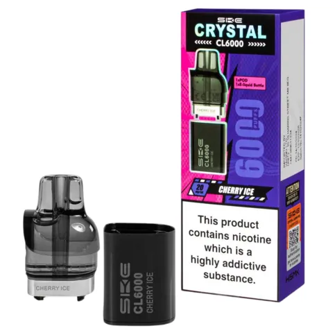 Ske crystal cl6000 puffs replacement pod cherry ice