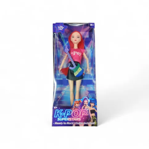 Viral K pop Superstars Doll with Pink top