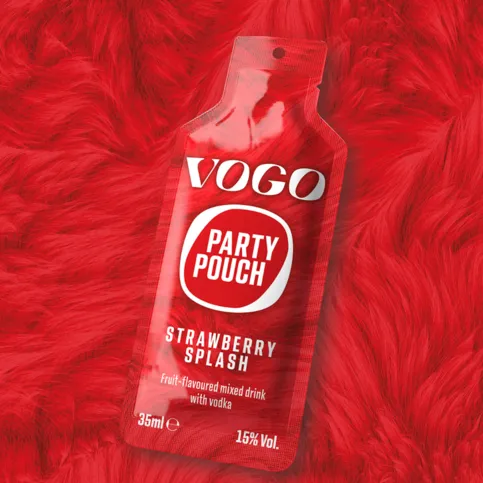 Vogo Strawberry Splash Party Pouch 35ml 15%Vol