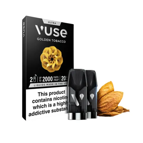 Vuse ultra Golden tobacco pod 2000 puffs 20 mg
