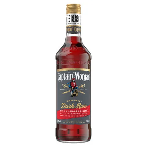 Captain Morgan Dark Rum 40% vol 70cl £18.89 PMP