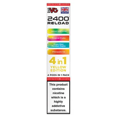 IVG 2400 Reload 4 in 1 Yellow Edition pod