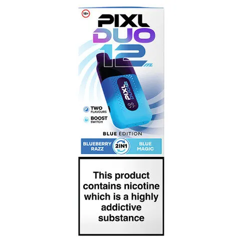 Pixl Duo 12ml Blue Edition 2 in 1 Blueberry Razz, Blue Magic 20mg/ml