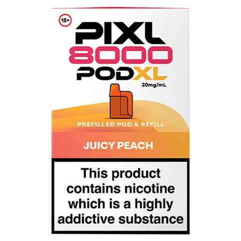 Pixl 8000 Refillable Pod XL Juicy Peach 20mg