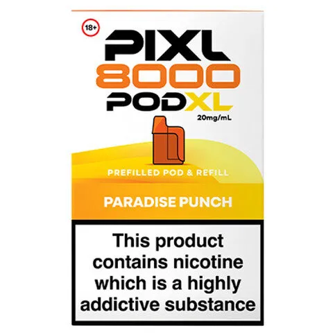 Pixl 8000 Pod XL Paradise Punch Prefilled Pod & Refill 20mg/ml