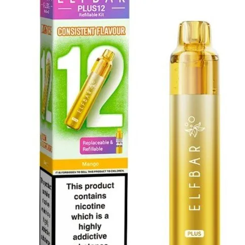 Elfbar plus12 Mango vape with free extra refill pod