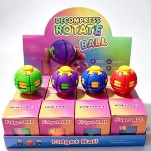 Fidget Spinning Ball Stress Relief Press