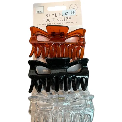Forever beautiful styling hair clips 3 pack 