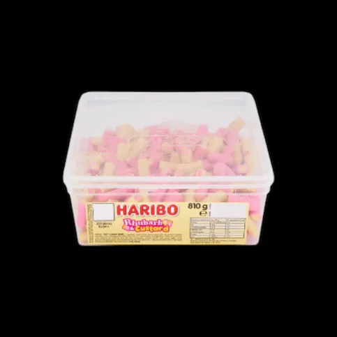 Haribo big Tub Rhubarb &custard 810g [ND]