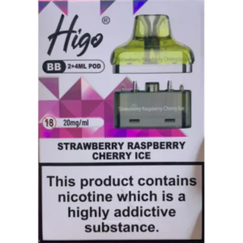 Higo Prefilled Pods Strawberry Raspberry Cherry Ice 2 x 4ml