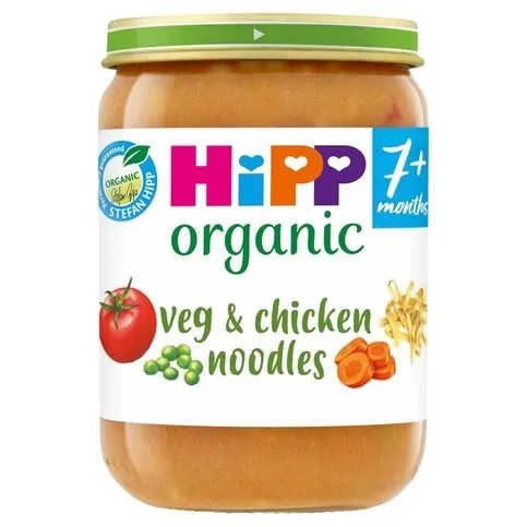 HiPP Organic Veg & Chicken Noodles Baby Food Jar 7+ Months 190g
