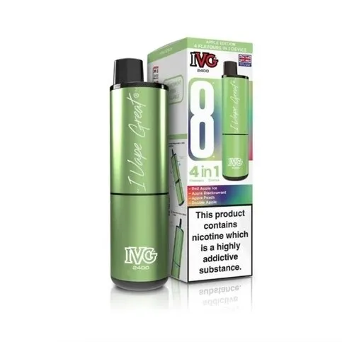IVG 2400 Rechargeable vape kit  box of 5 Apple Edition
